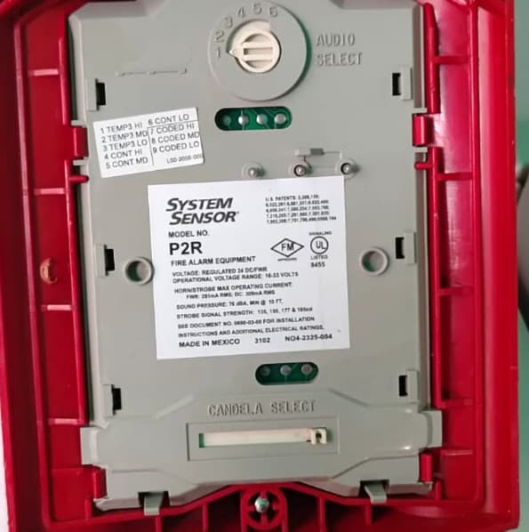 System Sensor P2R Fire Alarm Horn Strobe Red Wall Mount 2-Wire NEW